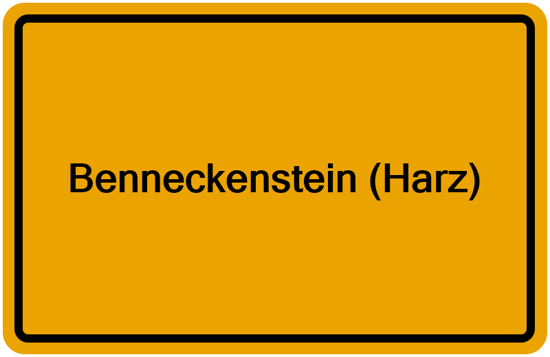Handelsregisterauszug Benneckenstein (Harz)
